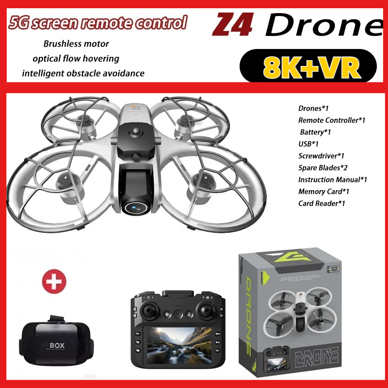 Drone Camera Mount - 新しい Z4 ミニドローン 4K HD カメラ航空写真ブラシレスモーターオプティカルフローポジショニング大画面