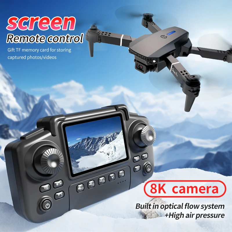 プロフェッショナルE88 PROドローン、スクリーン付き8K - Drone Camera Hd のレビューと価格