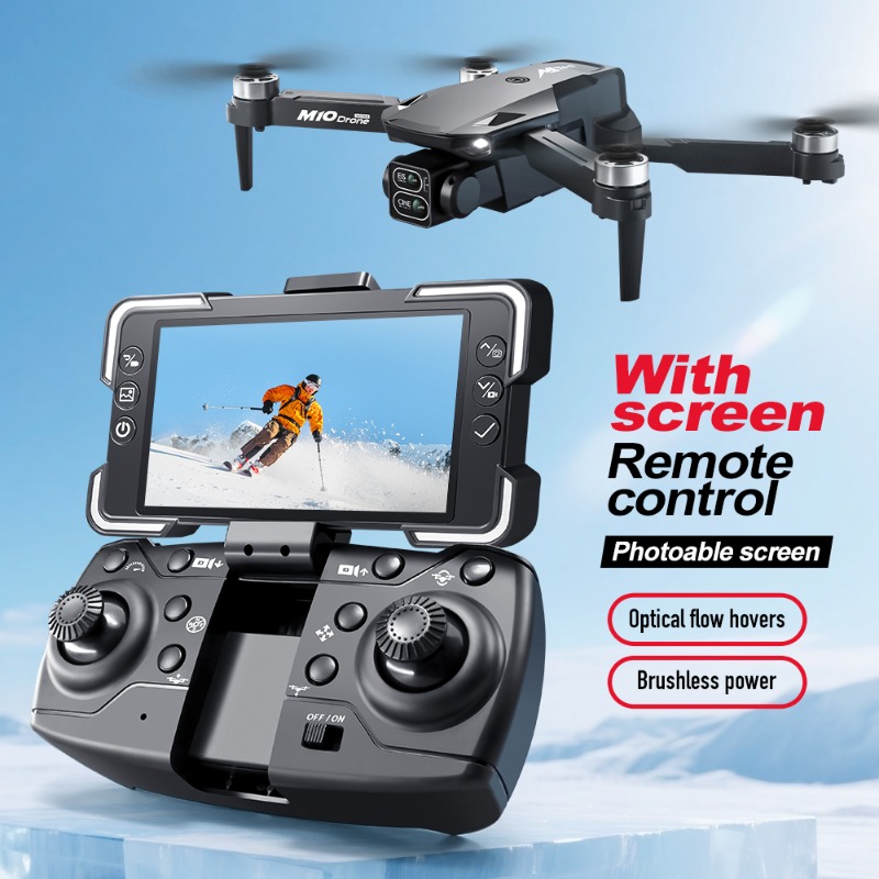 M10カメラドローン、画面付きリモコン、デュアルカメラ、オプ - Drone Camera Hd のレビューと価格