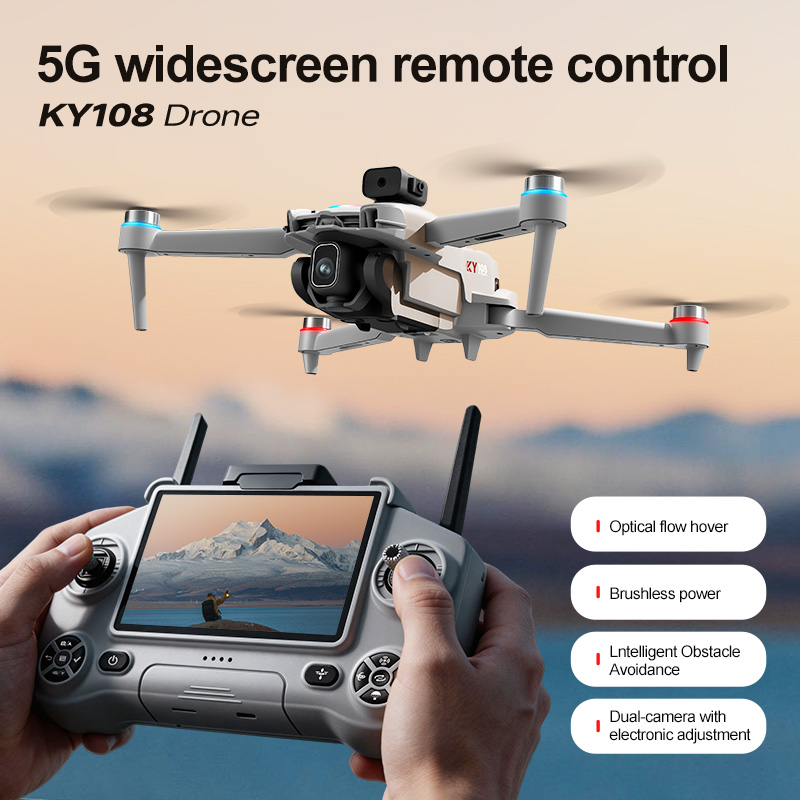 2026年新型KY108ドローン、8Kカメラ搭載、4.3イン - Drone Camera Night Vision のレビューと価格